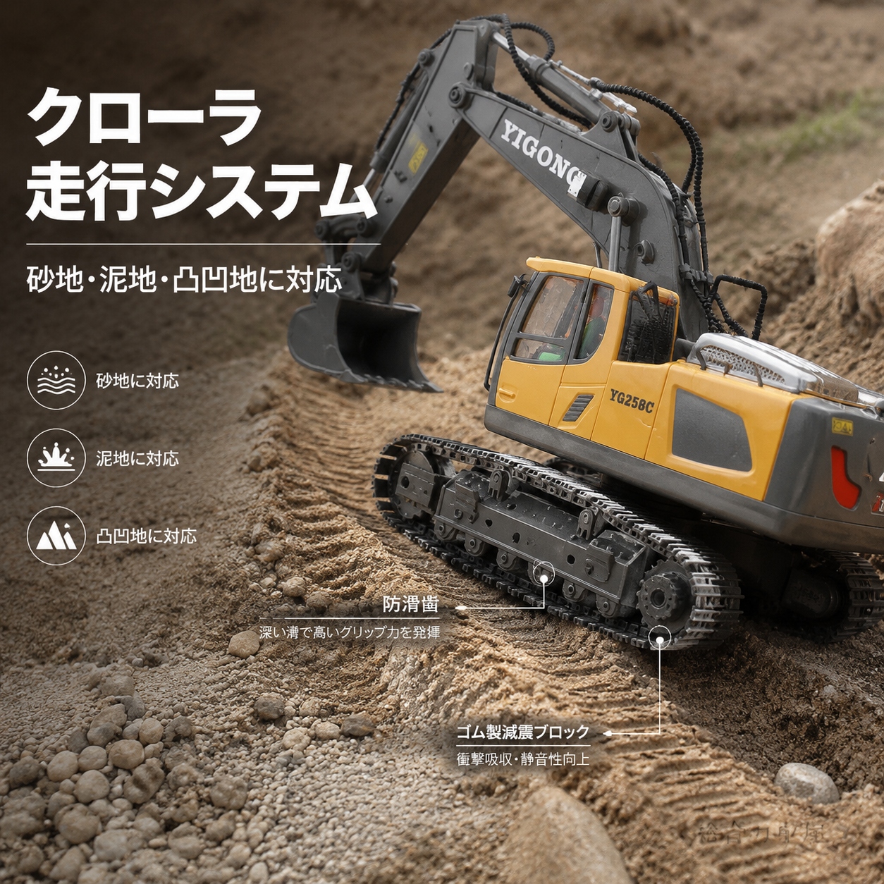 重機ラジコン ショベルカー パワーショベル RC 建機 ラジコン おもちゃ