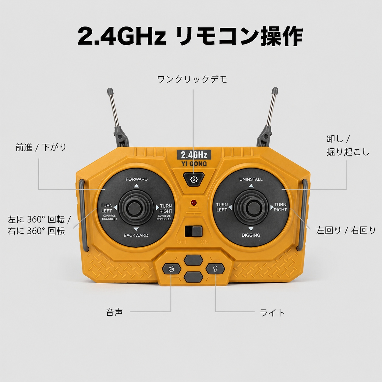 重機ラジコン ショベルカー パワーショベル RC 建機 ラジコン おもちゃ