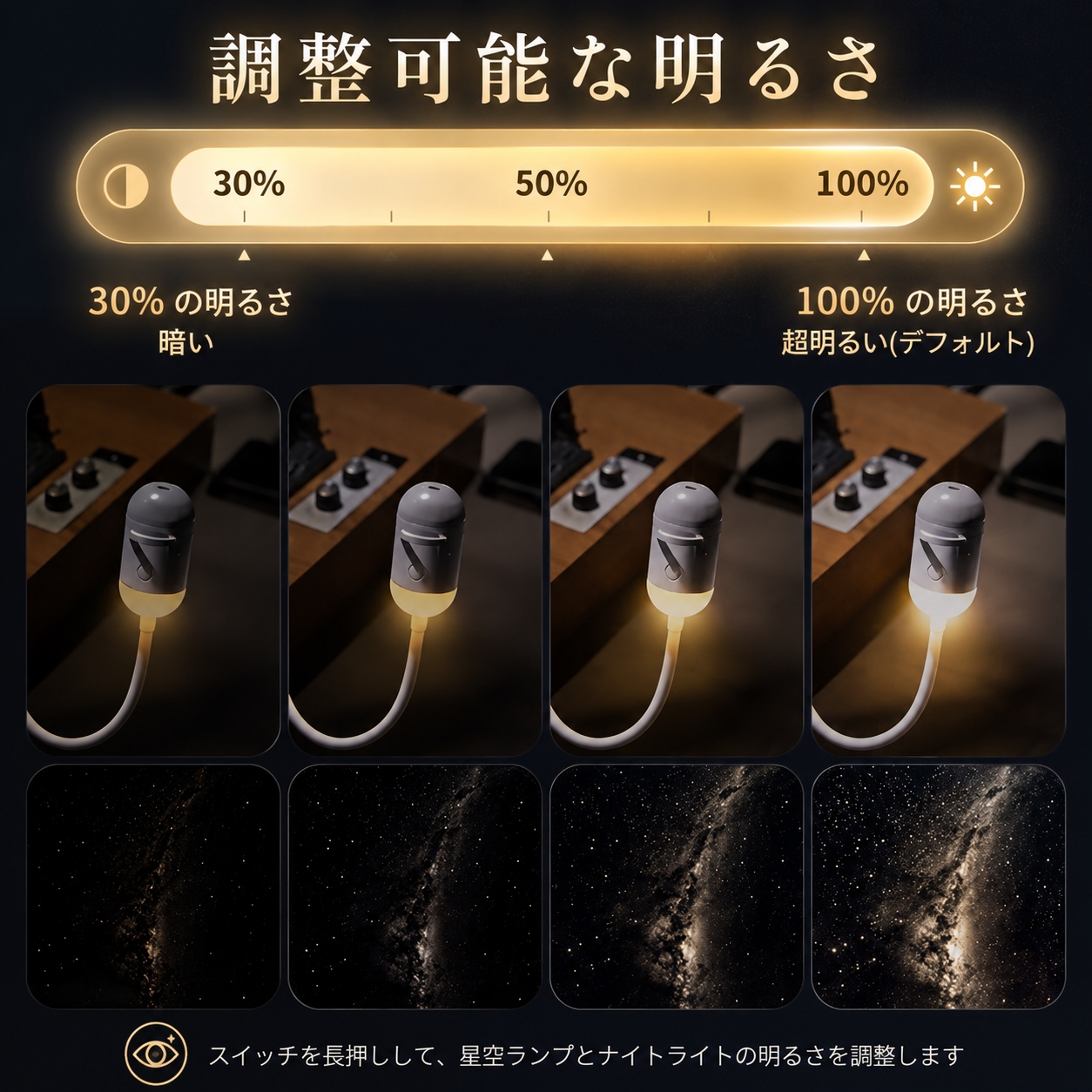 2-in-1 ギャラクシープロジェクター 星空...の詳細画像4