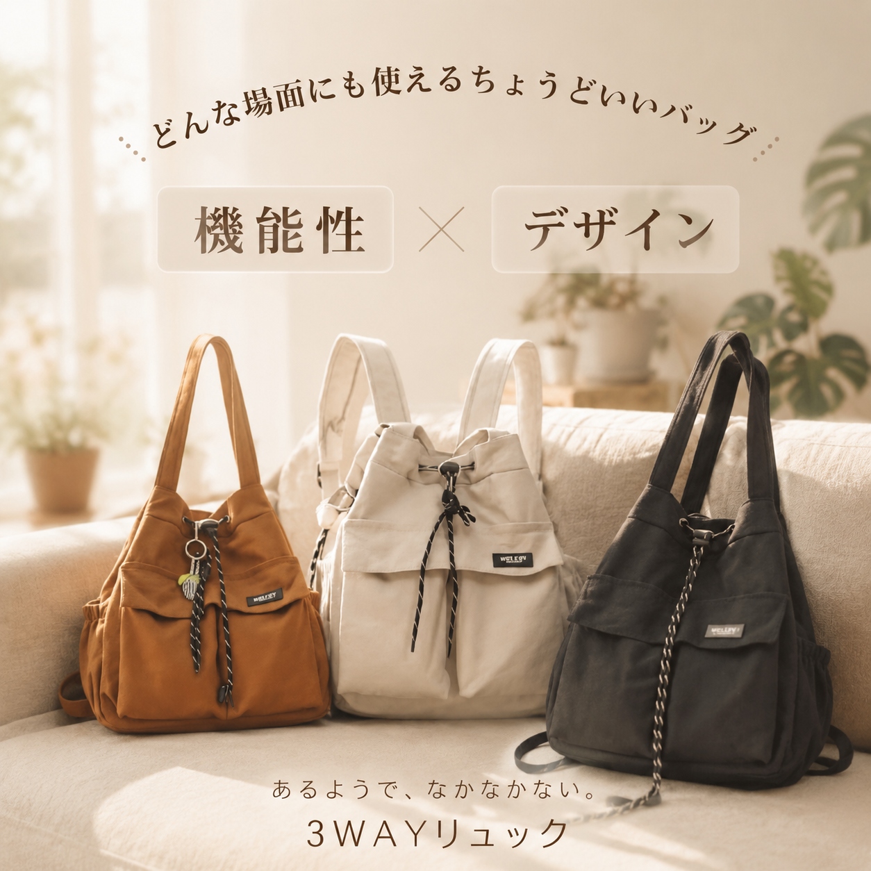 新品 多機能 3Way ショルダー リュック 大容量1