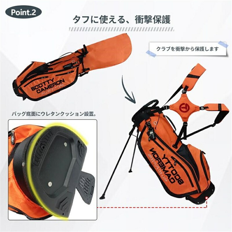 キャディバッグ 超軽量2.2kg 透湿性 耐久性 防水 スタンドタイプ