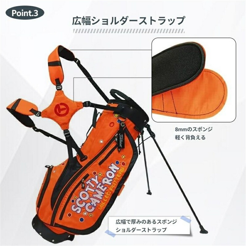 キャディバッグ 超軽量2.2kg 透湿性 耐久性 防水 スタンドタイプ