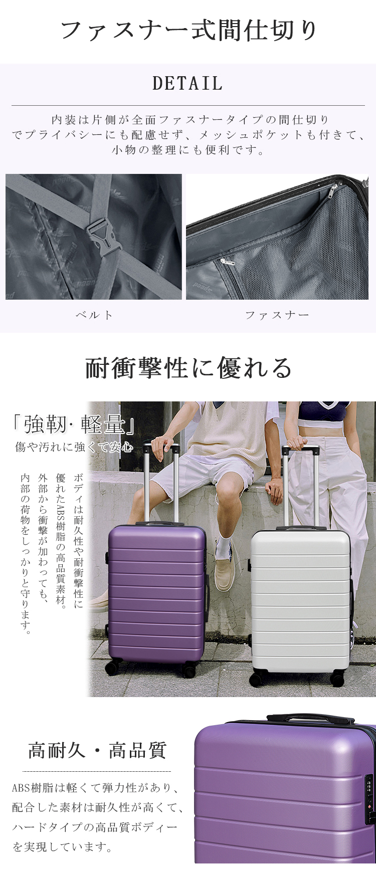 送料無料 ストッパー付き スーツケース Sサイズ キャリーケース 機内持込 機内持ち込み キャリーバッグ 超軽量 41リットル TSAロック 旅行用品 かばん 1日-3日 関連画像4