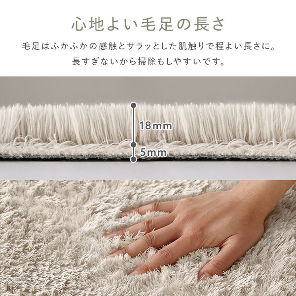 ラグマット 絨毯 約R185×185cm 円形 洗える 滑り止め付 軽量 ホット
