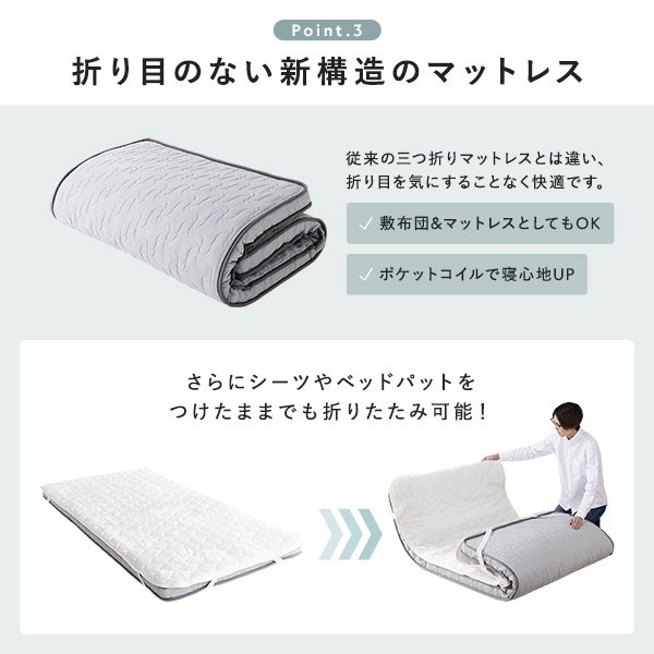 RASIK（ラシク） 日本製 ポケットコイル マットレス シングル 薄型 3
