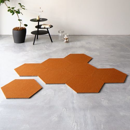 ホームタイルカーペット 43cm×50cm 4枚入 ロッカク 送料無料 : RASIK