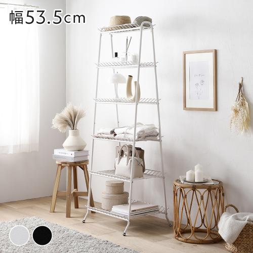 【値引き可】リビングラック RASIK（ラシク） シェルフ 約幅53.5×奥行48×高さ156cm レトロ調