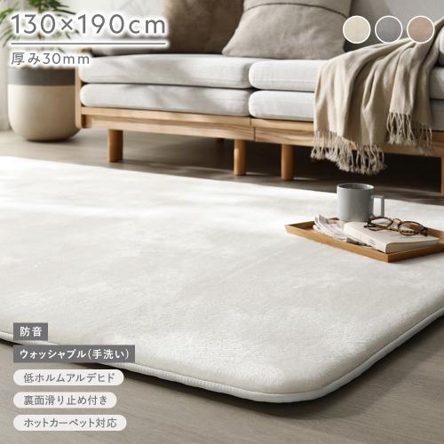 RASIK（ラシク） もっちり 防音 ラグ 約130×190cm ウレタン フランネル