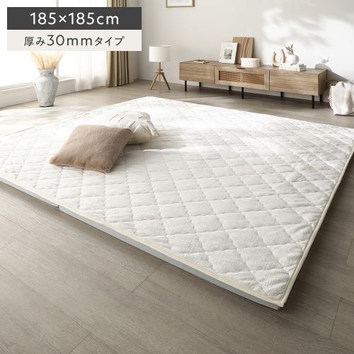 RASIK（ラシク） 極厚 ラグ 単品 約185×185cm 厚み30mmタイプ 洗える