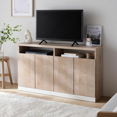 サイドボード ハイタイプ テレビ台 約幅120cm 日本製 木製 薄型 扉収納