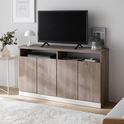 サイドボード ハイタイプ テレビ台 約幅120cm 日本製 木製 薄型 扉収納