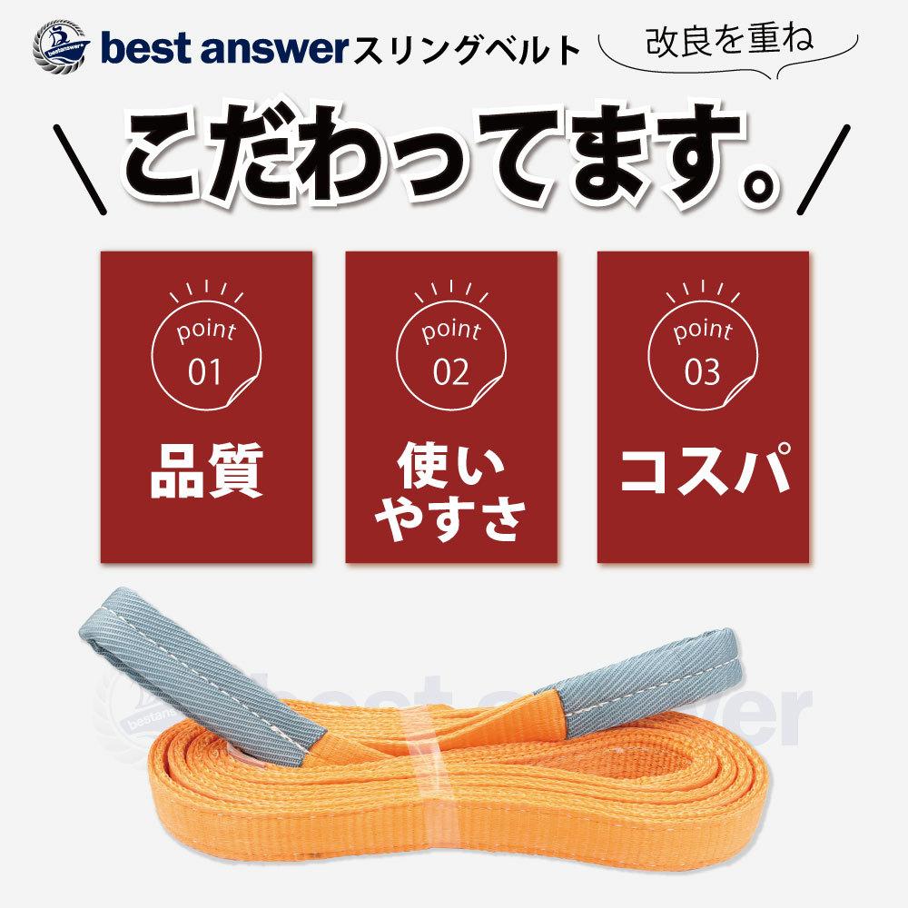 スリング スリングベルト ナイロンスリング ベルトスリング 玉掛けスリング 2本組 幅 75mm 8m 使用警告線付き 業務用 吊り具 送料無料  79％以上節約