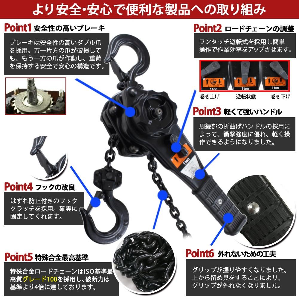 VGP-1 レバーホイスト 1ton 1.0t 1000kg 1トン 軽量化 小型化 チェーンローラー 高品質 チェーンブロック ガッチャ 送料無料  :lh-003:ベストアンサーの宝ショップ - 通販 - Yahoo!ショッピング