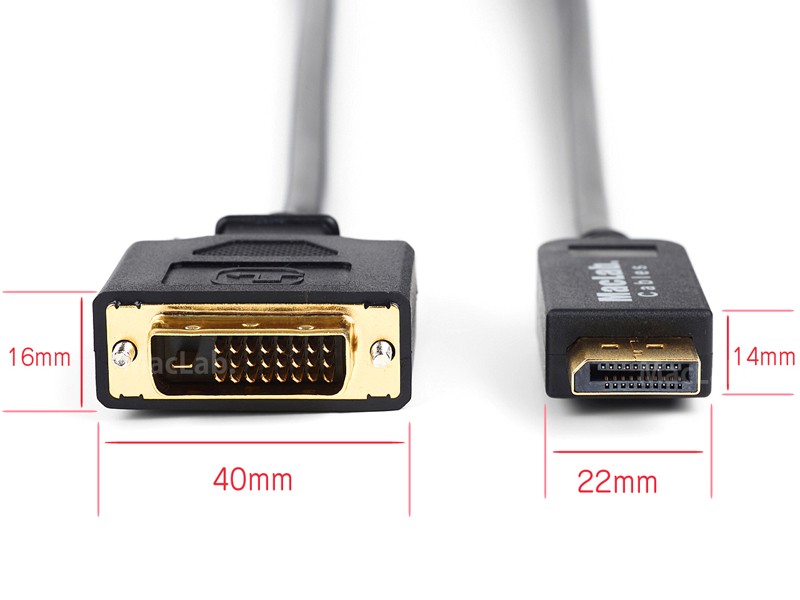 MacLab. Displayport DVI 変換 ケーブル 1.8m DP DVI-D ディスプレイ 