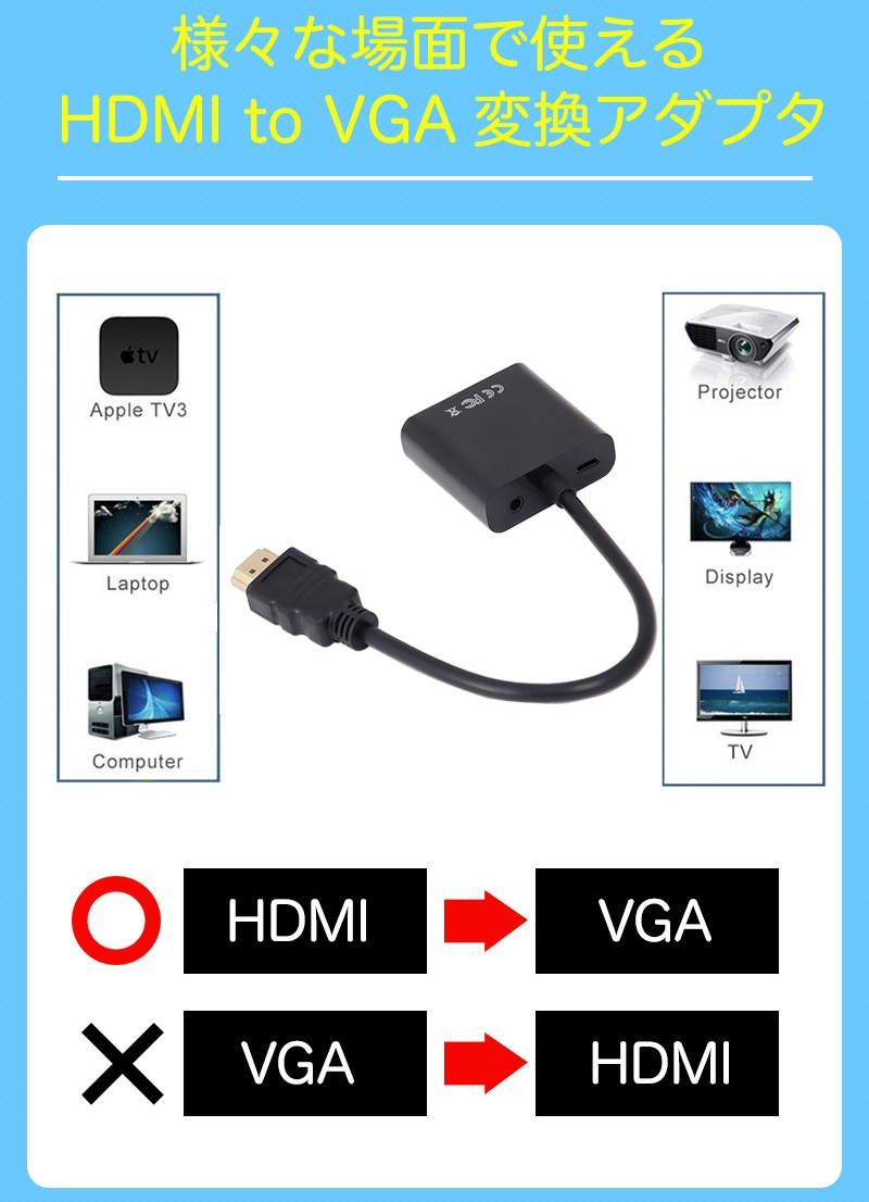 HDMI to VGA  変換アダプタ