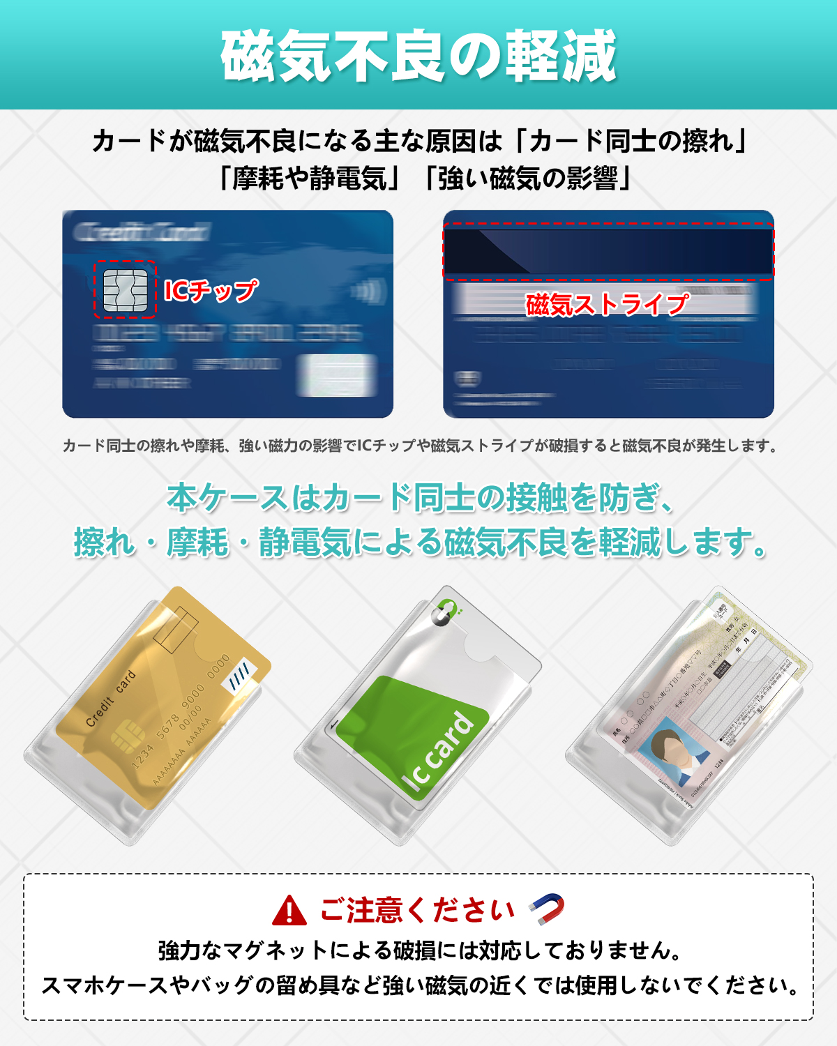 マイナンバーカード ケース カードケース スキミング防止 10枚 磁気防止カードケース ICカード 銀行カード パスポート 磁気防止 干渉防止 磁気シールド 関連画像5