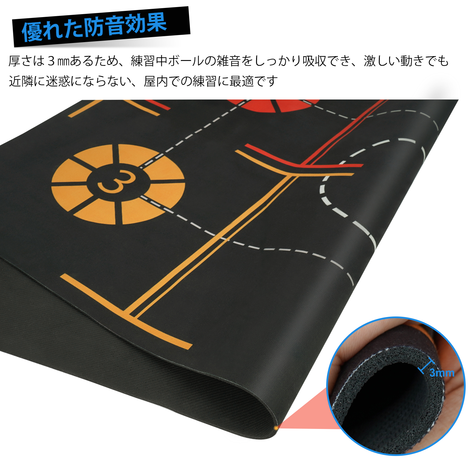 バスケ練習用トレーニングマット ドリブルトレーニングマット 滑り止め