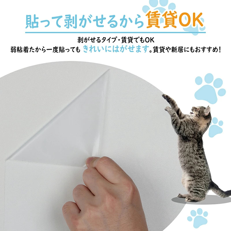 【動物看護師監修】壁紙 保護シート キッチンシート 3ｍ 透明 はがせる ビニールシート 爪とぎ 猫 爪研ぎ防止シート 汚れ 落書き 防水 大判サイズ 引っ越し｜bestday｜12