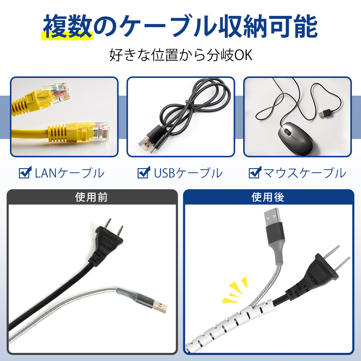 ケーブルカバー 3Mスリットチューブ コード保護 カバー 噛み防止 ペット感電対策 配線整理 ケーブル収納 犬 猫 赤ちゃん 安全対策 無臭 黒 白 PVC素材 cable 関連画像4