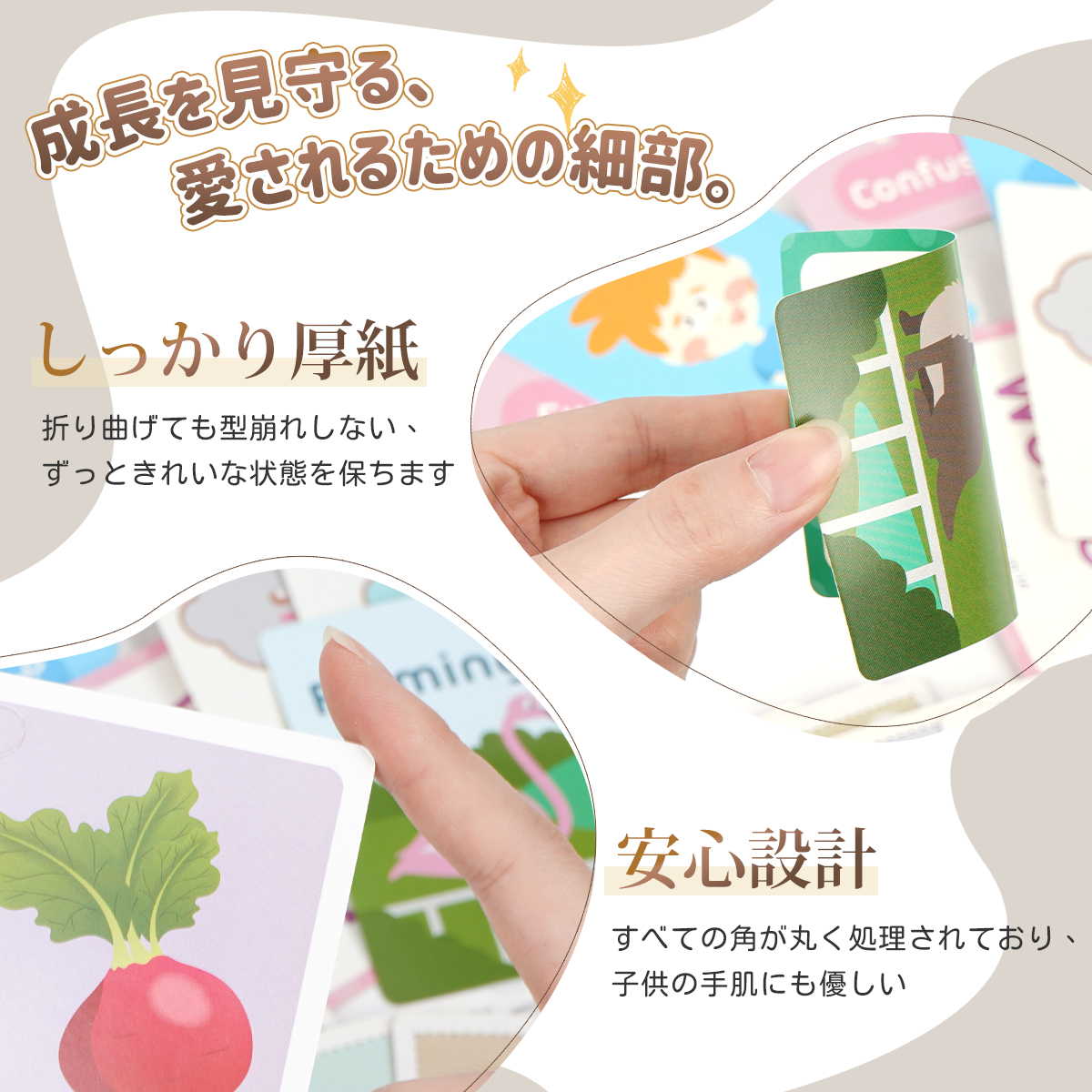 フラッシュカード 英語 10種 2個セット 英語カード モンテッソーリ