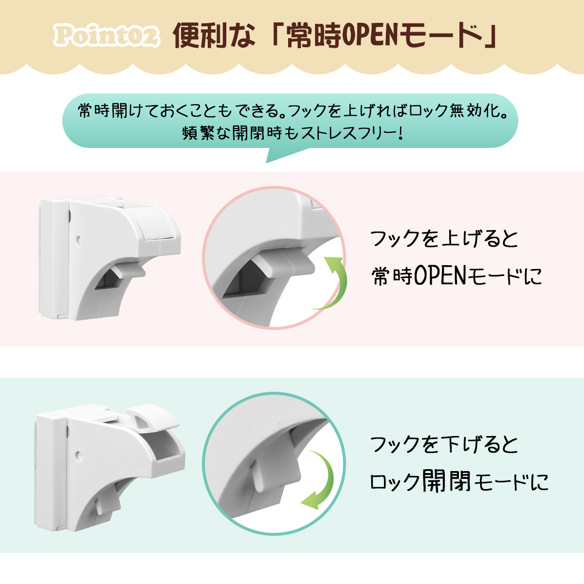 チャイルドロック マグネット式 引き出し 扉 ...の詳細画像5