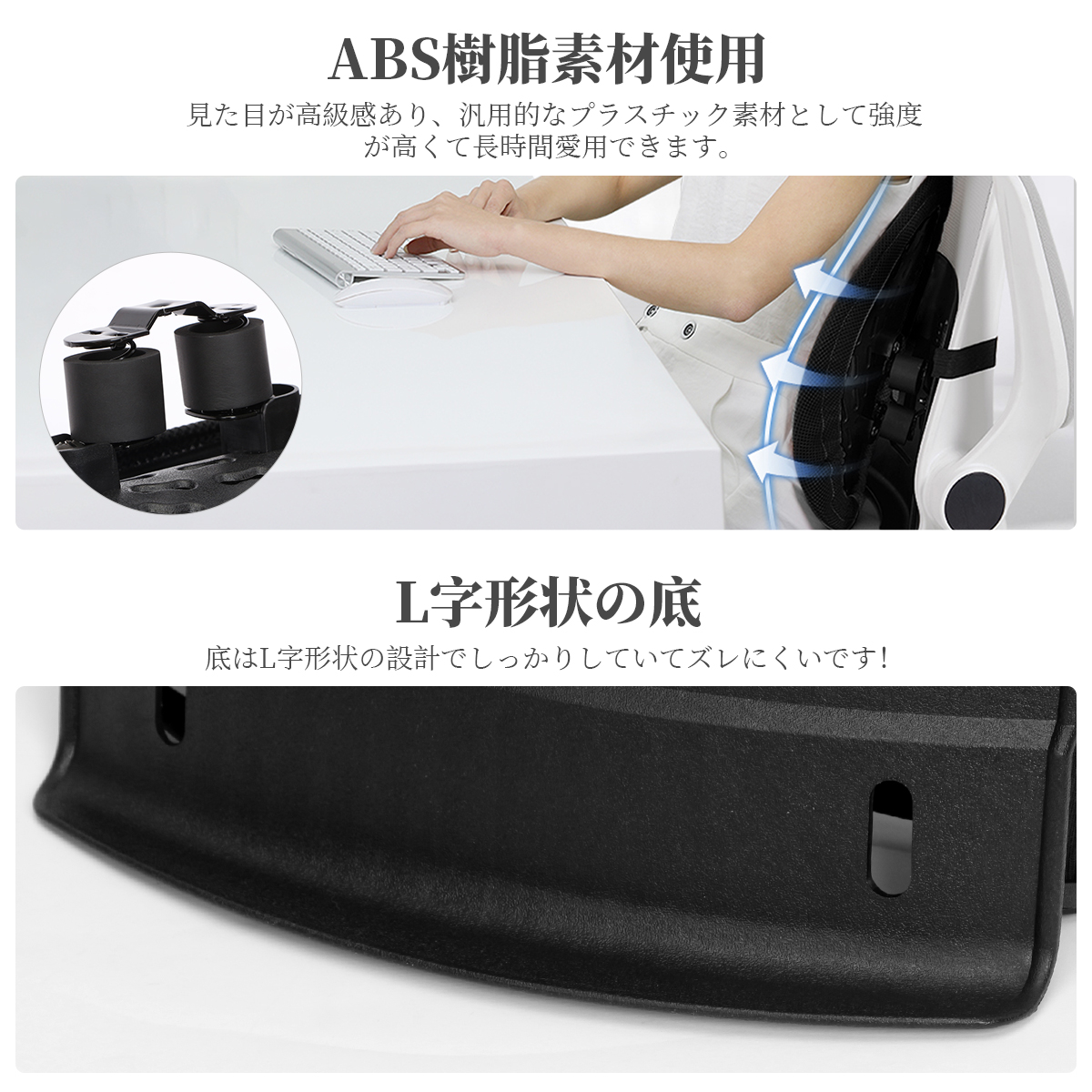 ランバーサポート 椅子 チェア 車用 車 メッシュ 腰痛 背中 体圧分散