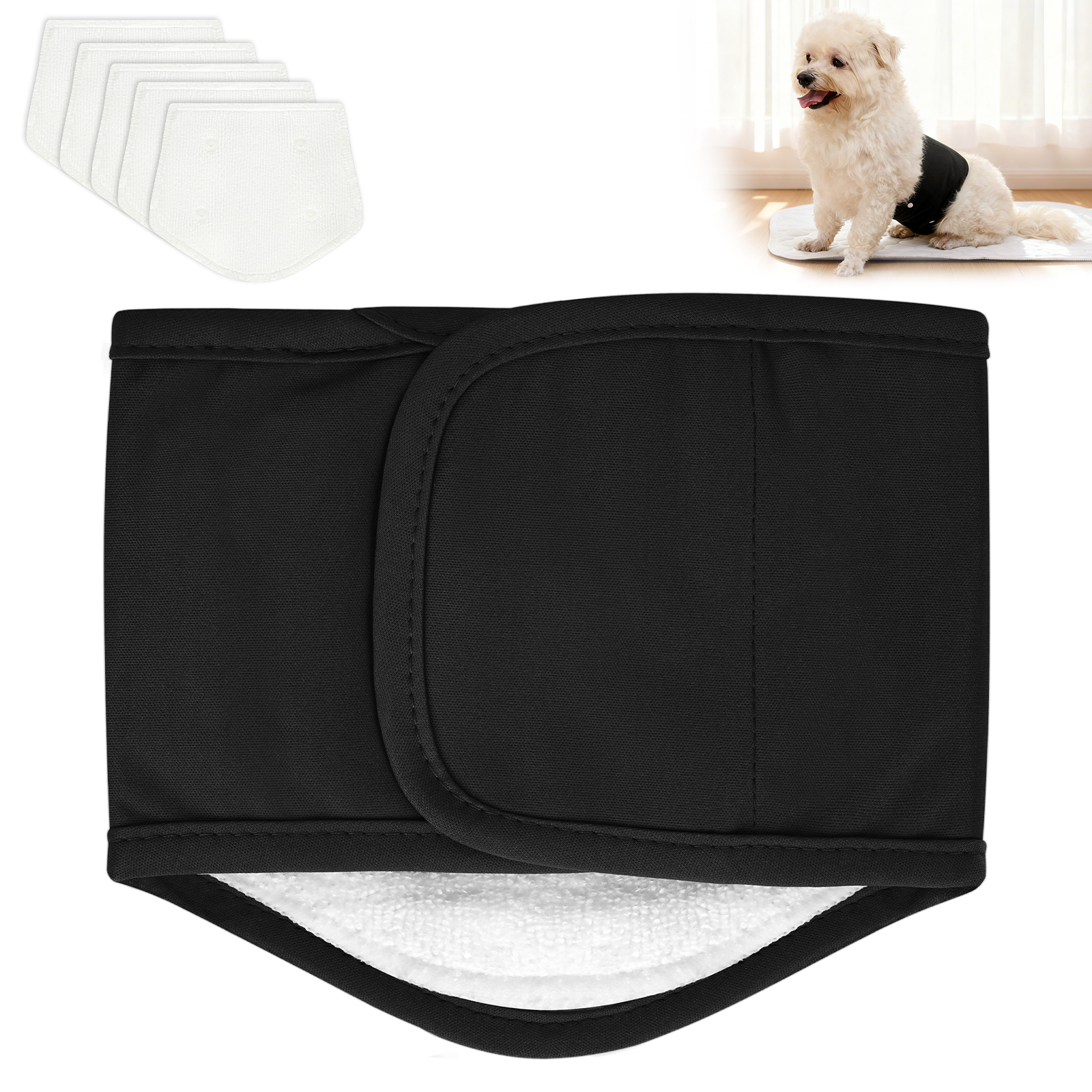 犬 マナーベルト 男の子 ペット おむつ S M L XL 3色 交換用パッド5枚