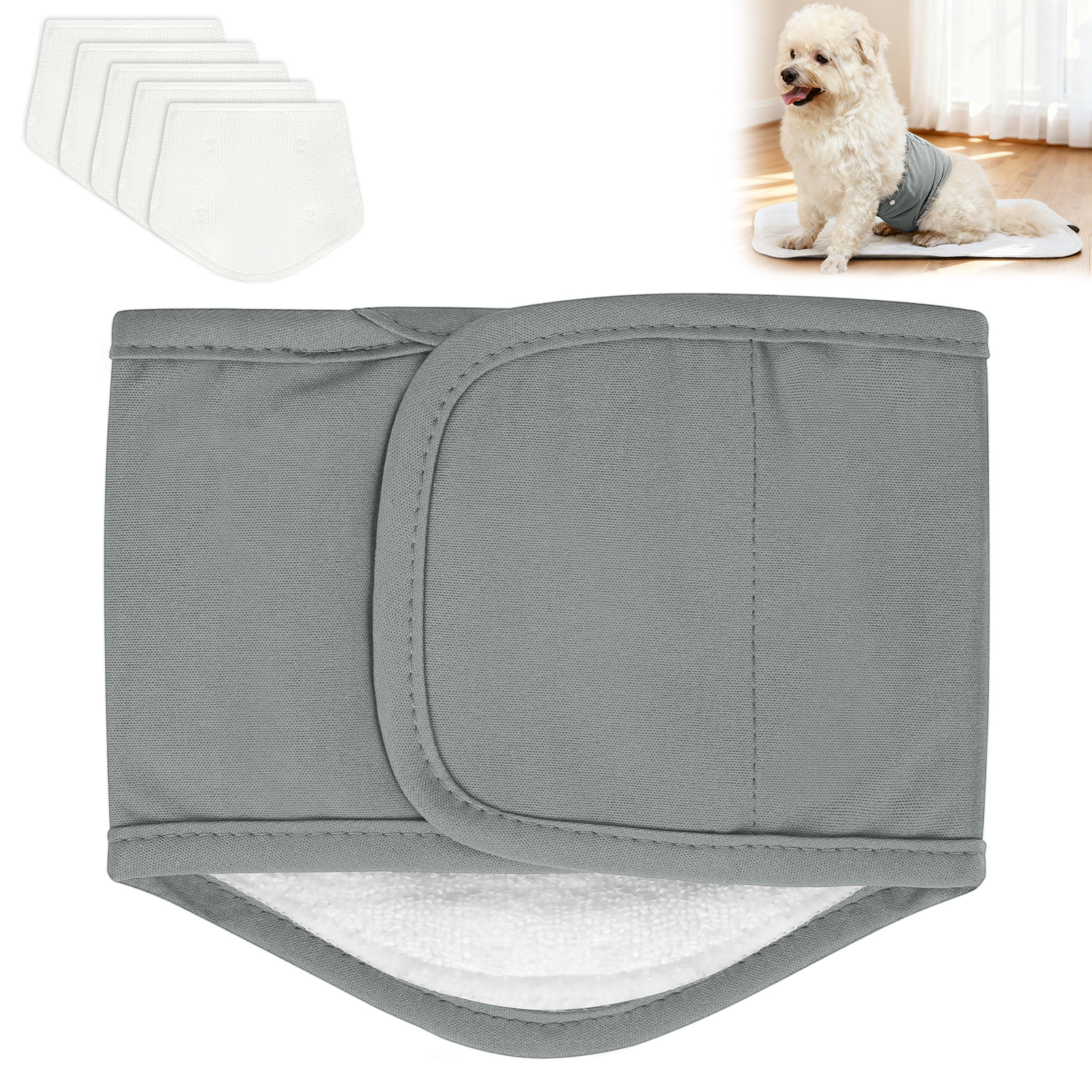 犬 マナーベルト 男の子 ペット おむつ S M L XL 3色 交換用パッド5枚