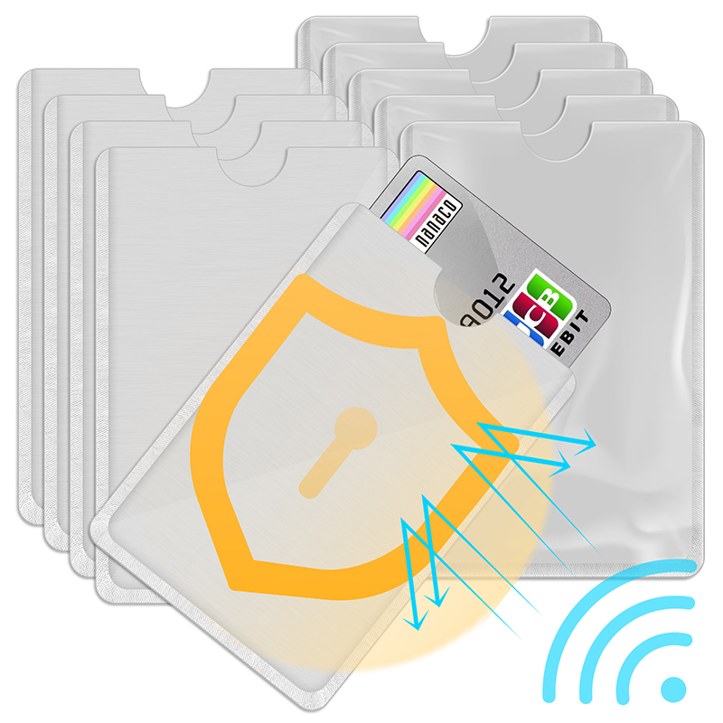 ICカード 10枚 スキミング防止ケース 磁気防止 干渉防止 磁気シールド カードプロテクター マイナンバーカード クレジットカード 磁気シールドカードケース｜bestday｜04