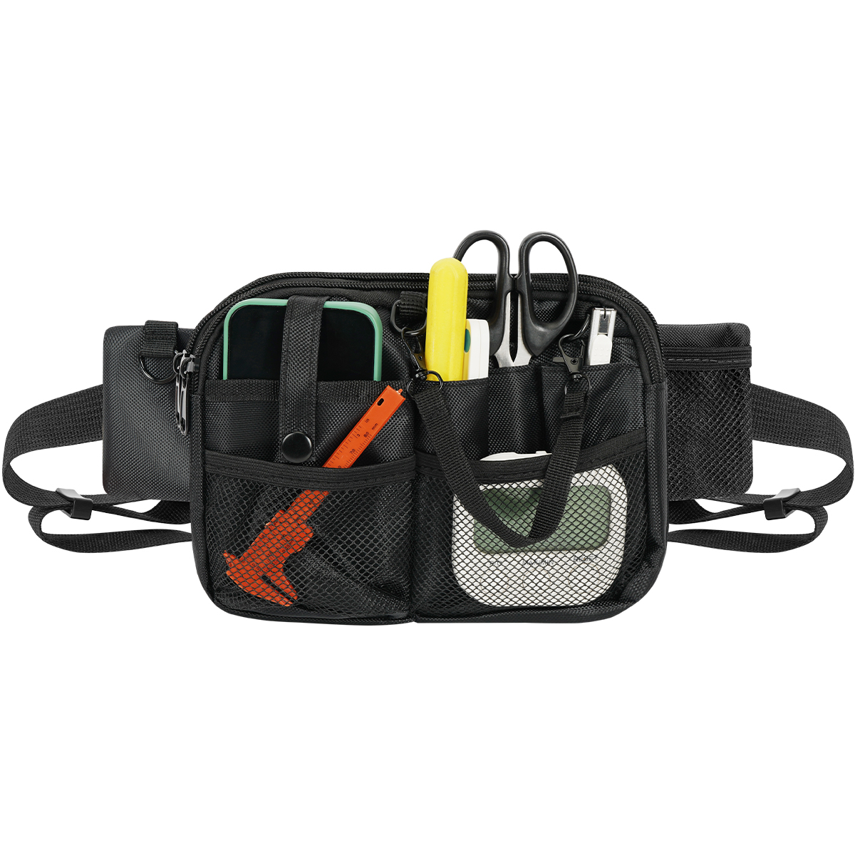 多機能 ウエストポーチ 作業用 仕事用 ウエストバッグ ナースポーチ