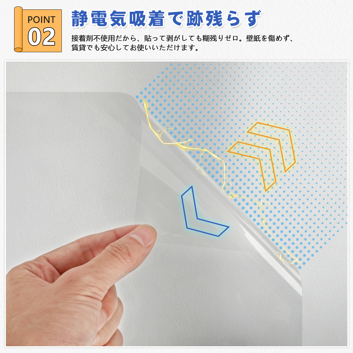 【特典付きD】壁紙 保護シート【点線式 12m大容量】 静電気吸着 はがせるタイプ キッチン 油ハネ防止 汚れ防止シート 保護フィルム 壁紙シール 透明 関連画像4
