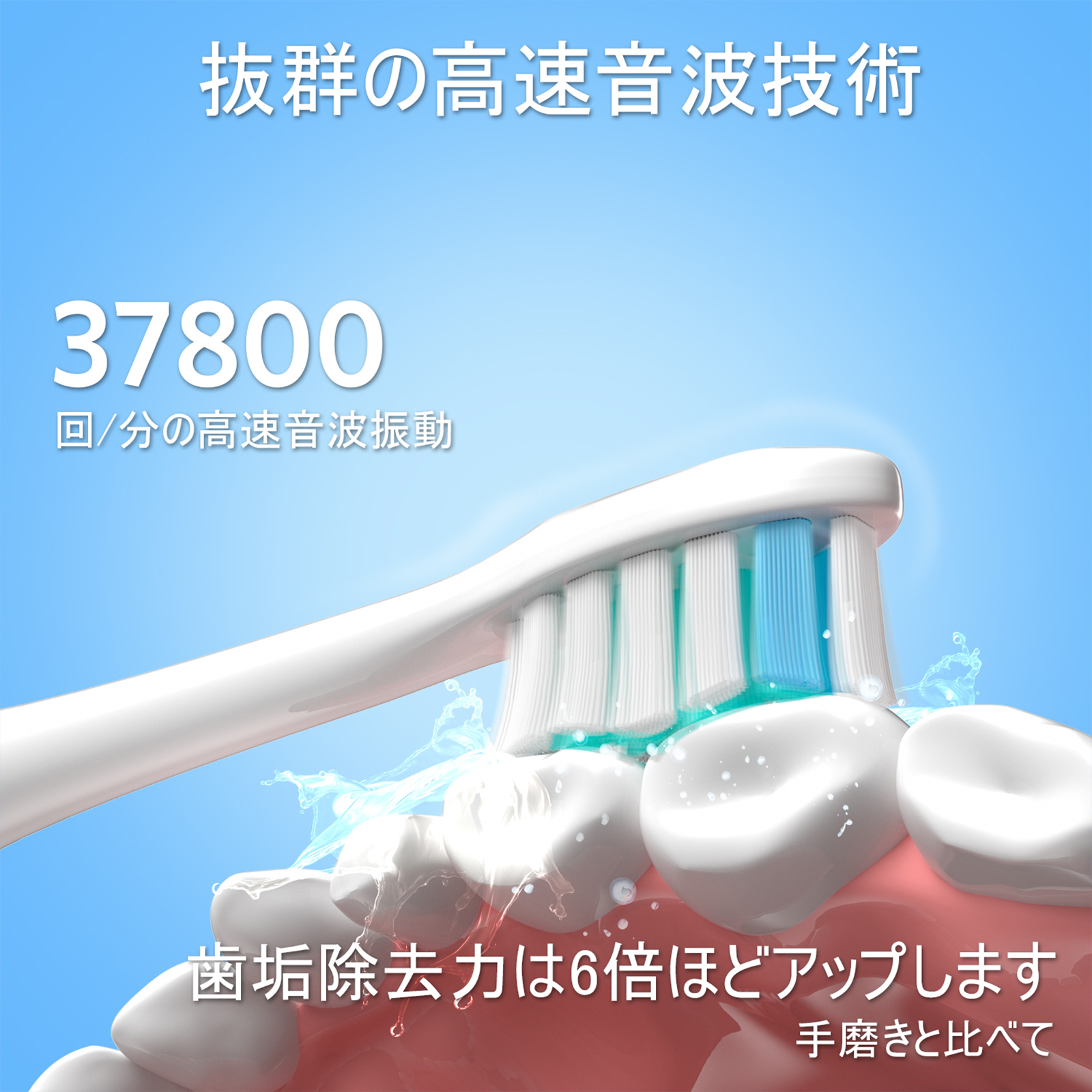 奇跡の歯ブラシ　音波バージョン　電動歯ブラシ　交換用ヘッド5本セット リニューアル前商品 奇跡のフルスロットル 交換用ヘッド5本