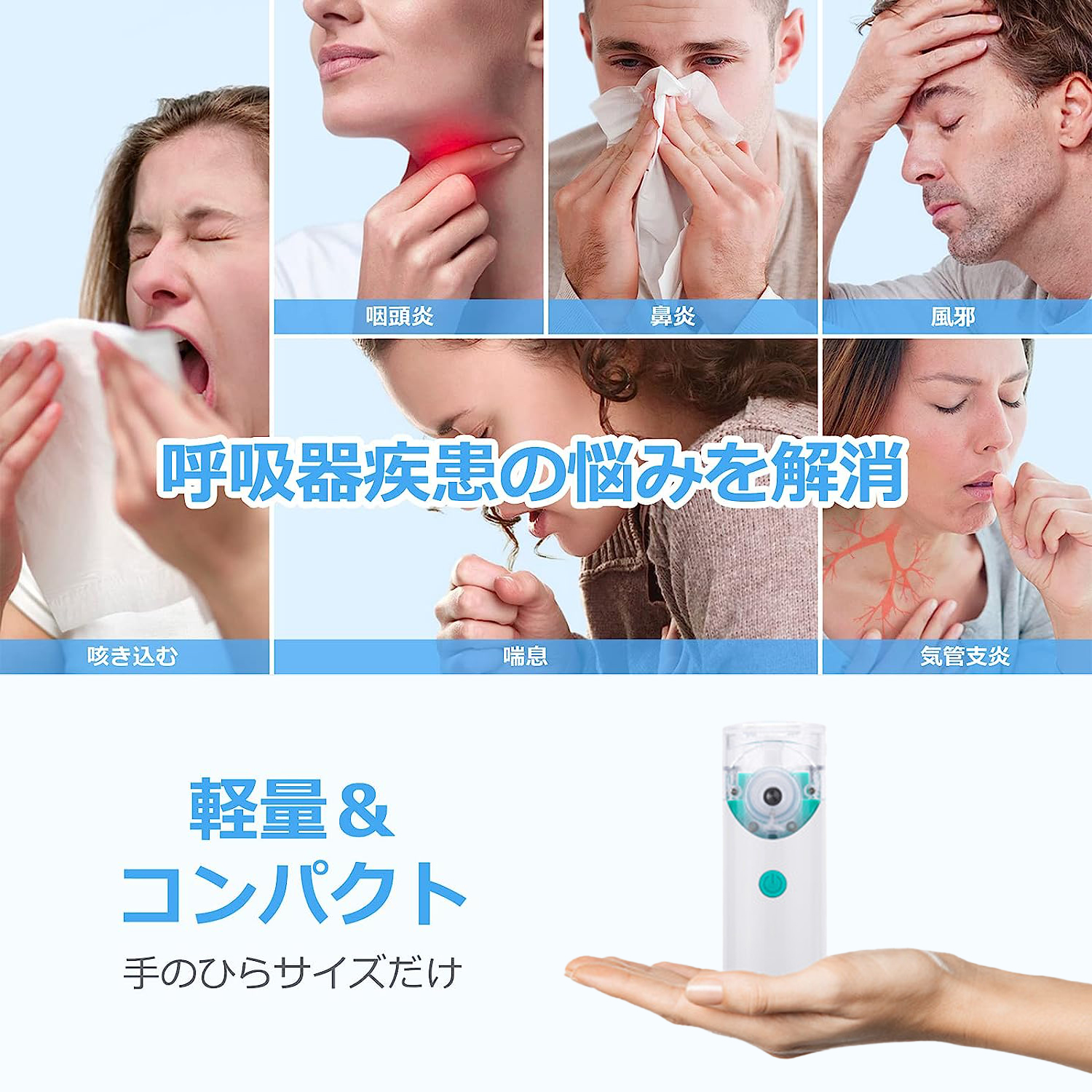 ネブライザー メッシュ式 【一般医療機器】超音波 吸入器 直流型