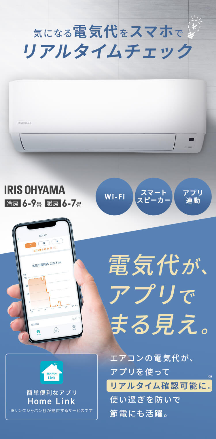 エアコン 6畳 アイリスオーヤマ 6畳用 リビングエアコン 節電 省エネ 