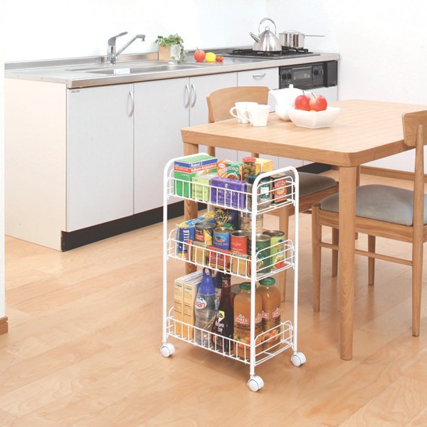 キャスターとブレーキ,トレイ付きのおしゃれなキッチンカートです 楽天市場】【5段.7段】ワゴン キャスター付き ブレーキ付き おしゃれ