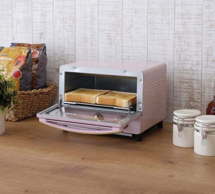 リコパりこぱキッチン家電おしゃれかわいいレトロコンパクトトースターricopaオーブントースターEOT-R1001-PA・EOT-R1001-AA・EOT-R1001-Cアッシュピンク・アッシュブルー・アイボリーアイリスオーヤマ 