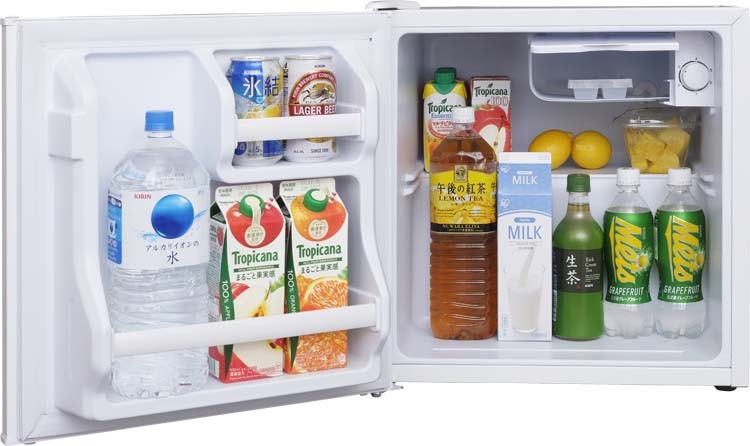 冷蔵庫れいぞうこ料理調理一人暮らし独り暮らし1人暮らし家電食糧冷蔵保存保存食食糧白物単身れいぞうコンパクトキッチン台所寝室リビングノンフロン冷蔵庫1ドア42L(左)ホワイトAF42L-Wアイリスオーヤマ