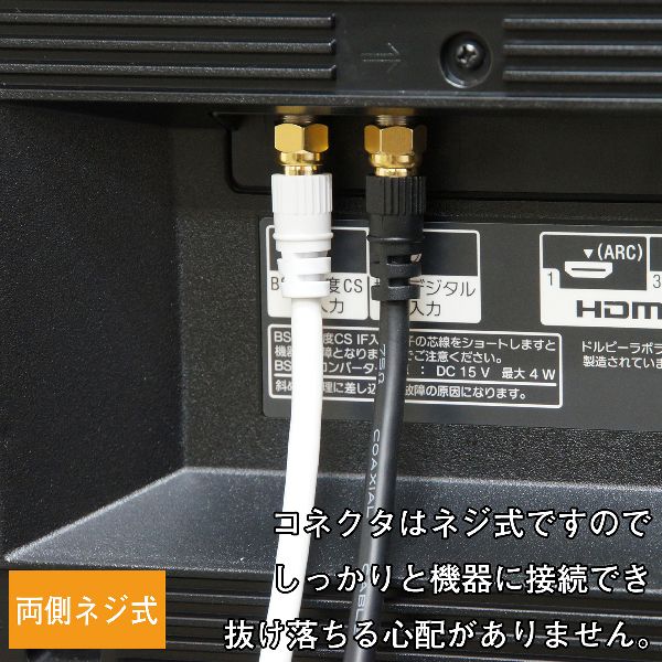 新しい ホーリック アンテナケーブル S-4C-FB同軸 5.0m 白 L字 ストレート HAT50-055LPWH  bhanjyangtravels.com