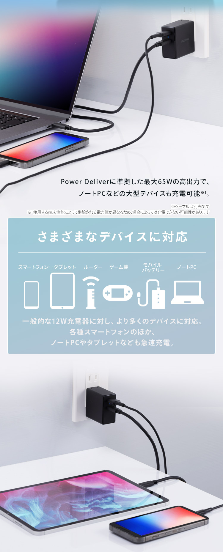 IRIS OHYAMA（アイリスオーヤマ） USB充電器 急速充電 コンパクト 急速