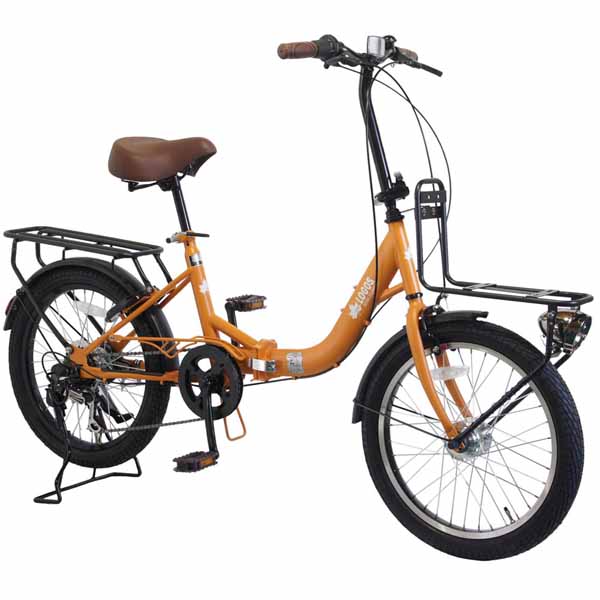 折りたたみ自転車 フォールディングバイク LOGOS（ロゴス）20型折り畳み自転車 前後キャリア付き 大型砲弾オートライト付き LG-20FD-GRY PELTECH (代引不可)(TD) | PELTECH | 03
