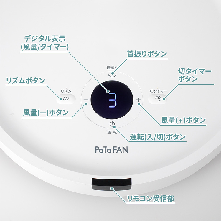 折り畳み扇風機 扇風機 PaTaFAN ホワイト 部屋干し 折りたたみ