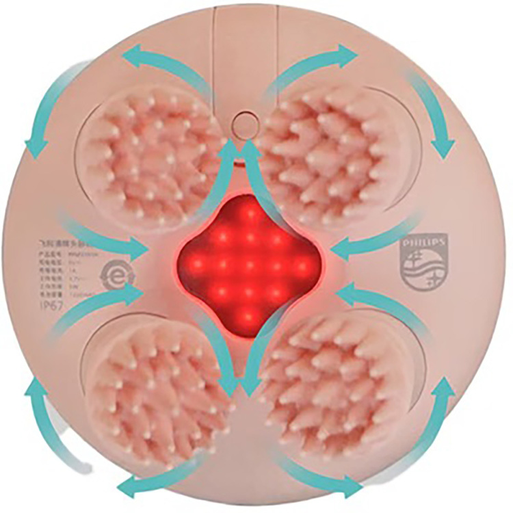 PHILIPSヘッドケアヘッドスパ頭皮ブラシ頭皮マッサージマッサージ防水防塵軽量設計PPM1301DGミニヘッドケアブラシPHILIPS 