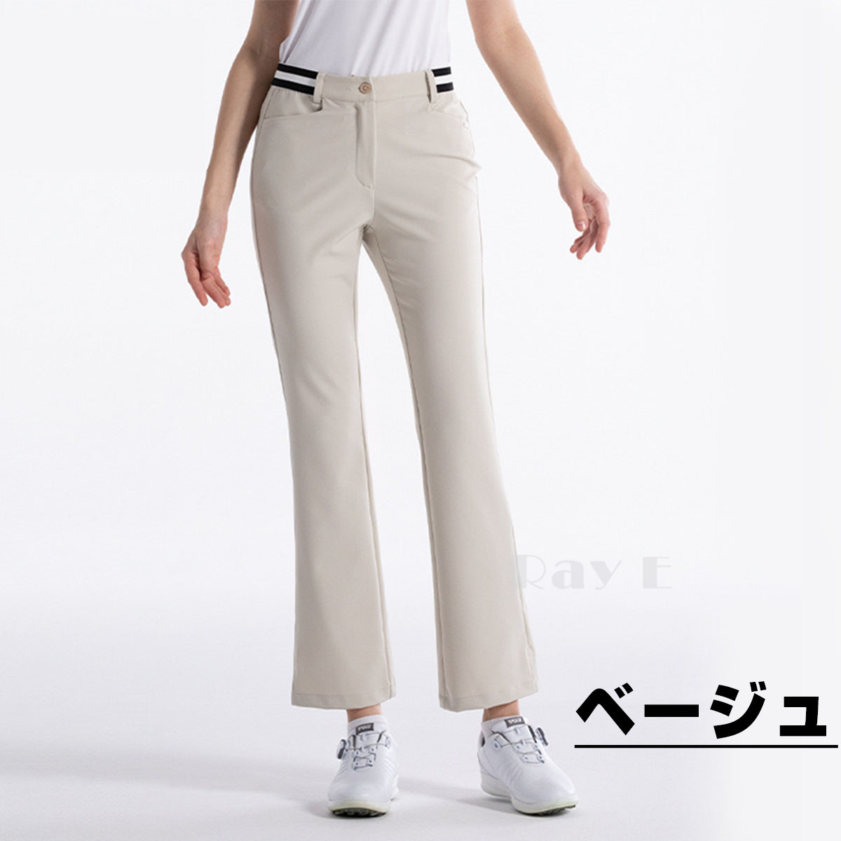 ゴルフパンツ レディース 無地 ゆったり 通気 速乾 ゴルフウェア