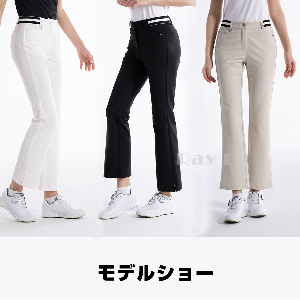 ゴルフパンツ レディース 無地 ゆったり 通気 速乾 ゴルフウェア