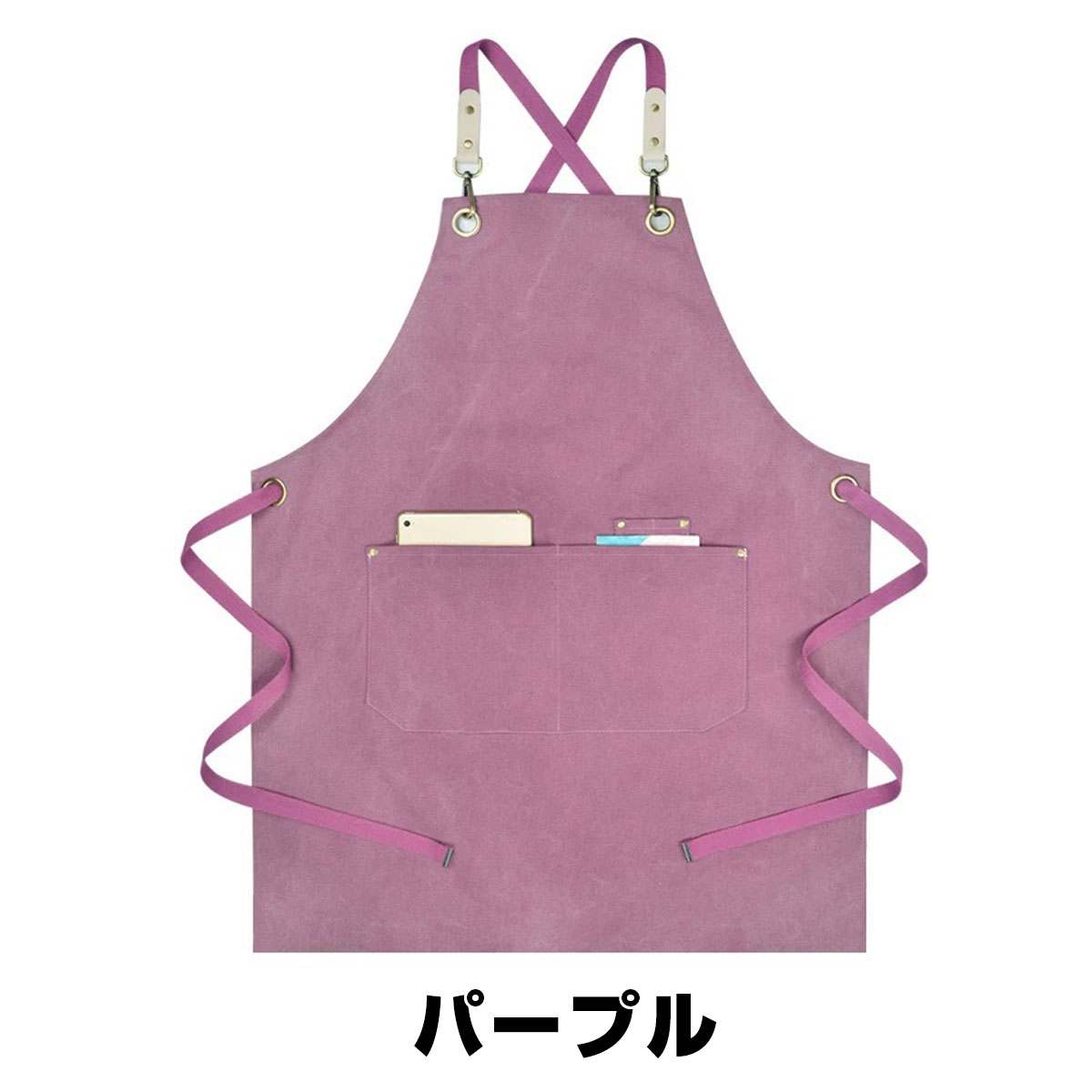 オーダーエプロン 前掛け 撥水 プリント入りエプロン 胸当てエプロン