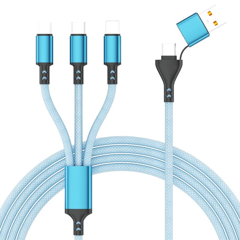 3in1 充電ケーブル 同時充電 1.2m Type-C Lightning Micro USB対応 USB 