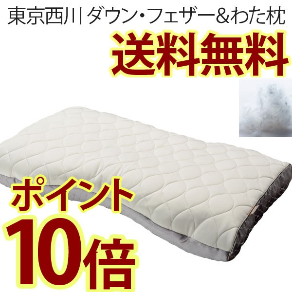 西川 東京西川 ダウン枕 フェザー わた枕 ファインククオリティ