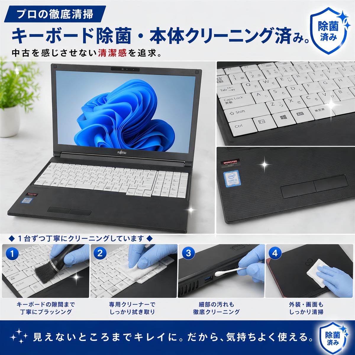 清掃・除菌工程イメージ