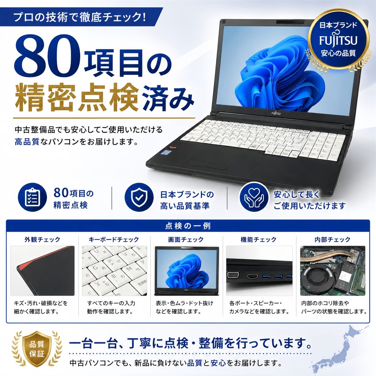 80項目の精密点検イメージ
