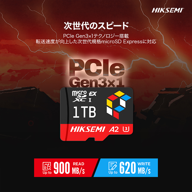 HIKSEMI microSD Express 1TB 最大900MB/s PCIe NVMe A2 U3 Switch 2対応 4K動画 TLC 永久保証 HS-TF-G3PRO-1T | HIKSEMI | 02